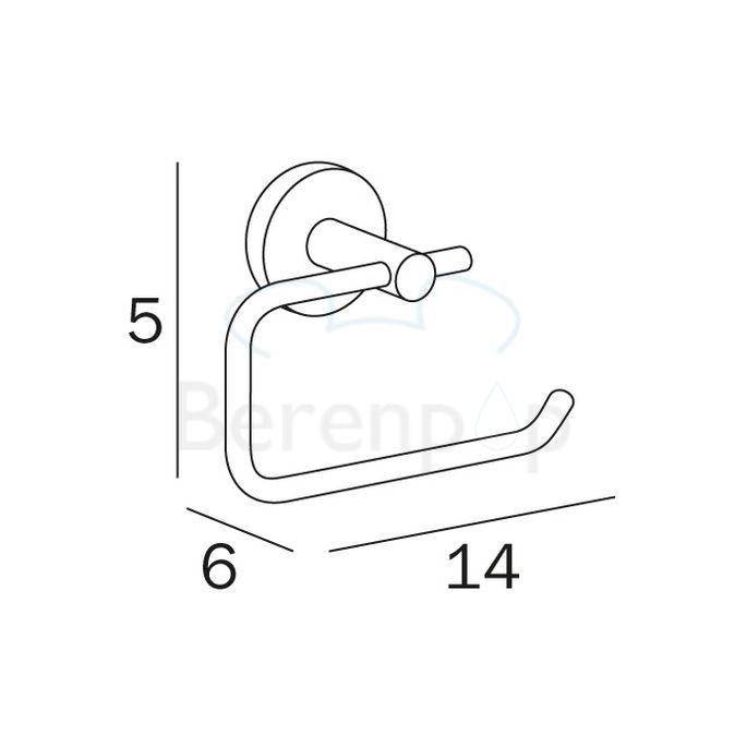 Inda Gealuna A1025BCR toiletrolhouder chroom