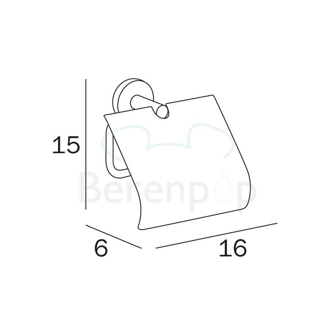 Inda Gealuna A10260CR toiletrolhouder met klep chroom