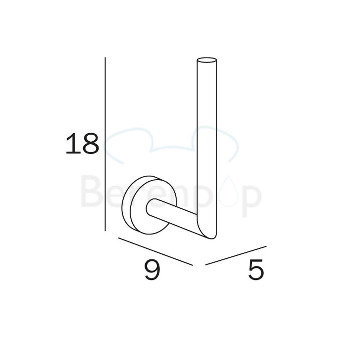 Inda Gealuna A10280CR spare roll holder chrome