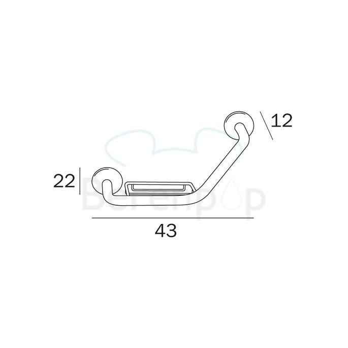 Inda Gealuna - Forum A36920CR Griff 45 Grad mit Korb Chrom