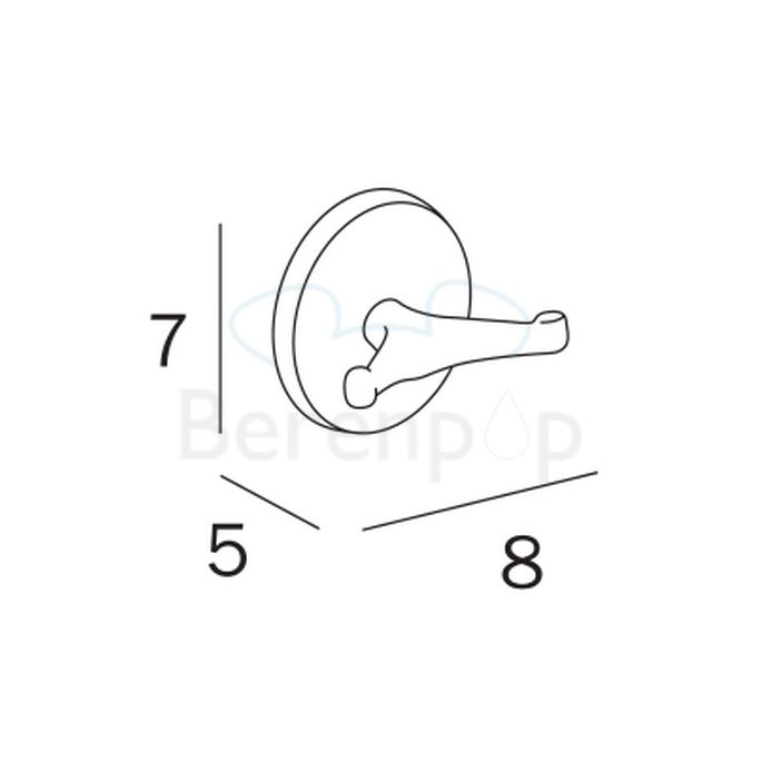 Inda Hotellerie A04210CR doppelter Kleiderhaken chrom