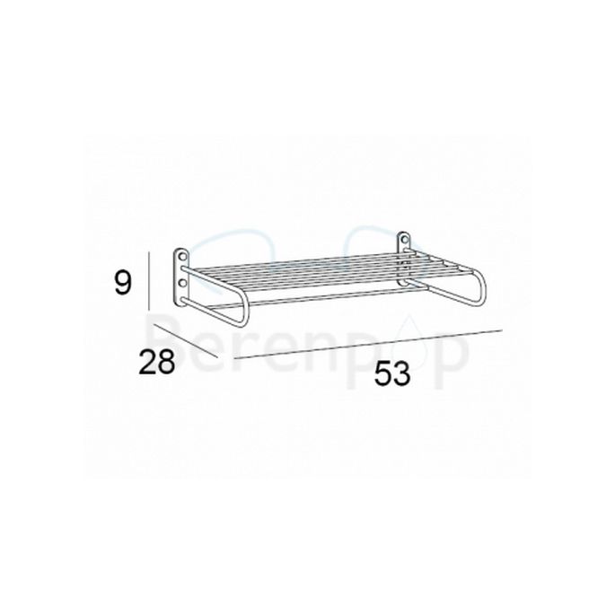 Inda Hotellerie A0470FCR towel rack 53cm chrome