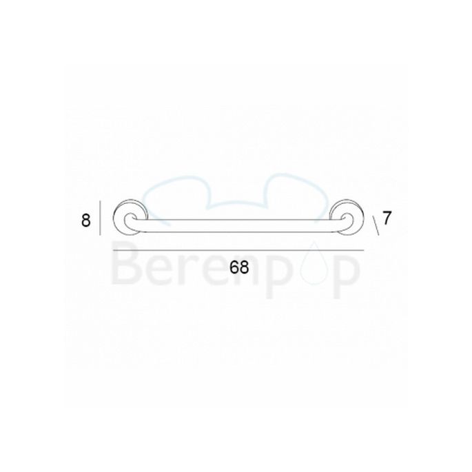 Inda Hotellerie A0490CCR Griff 68cm chrom