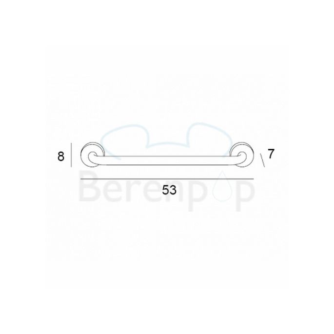 Inda Hotellerie A0490FCR handle 53cm chrome