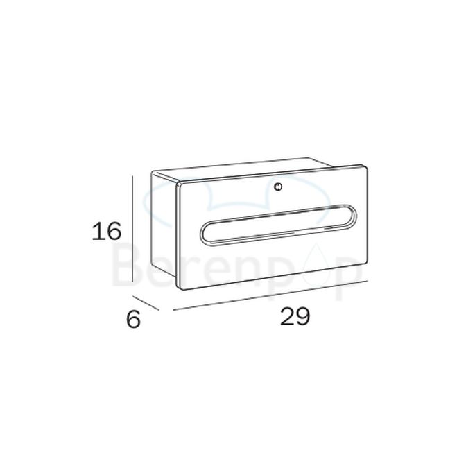 Inda Hotellerie A0525CAL tissue holder for sink recessed stainless steel