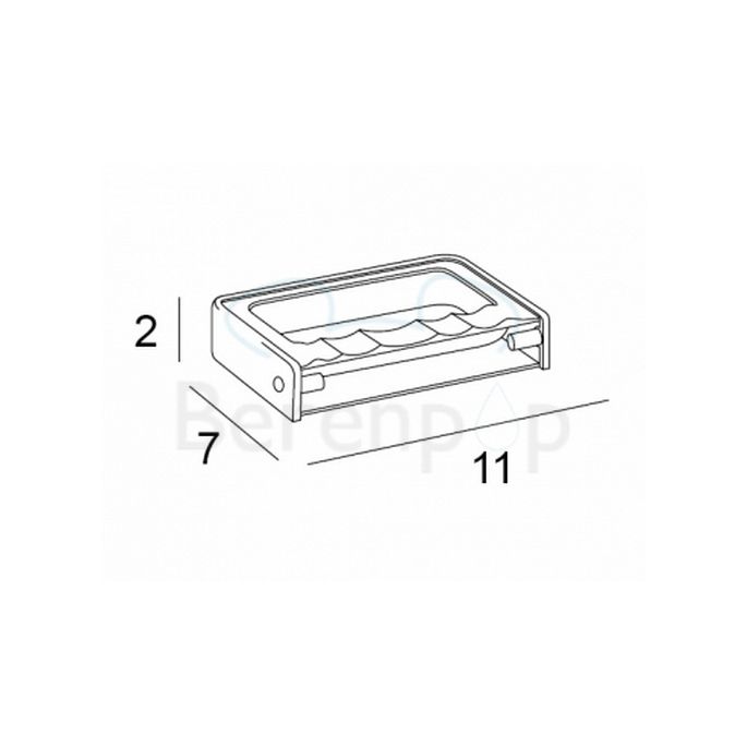 Inda Hotellerie A05300CR03 ashtray wall chrome with clear transparent glass tray