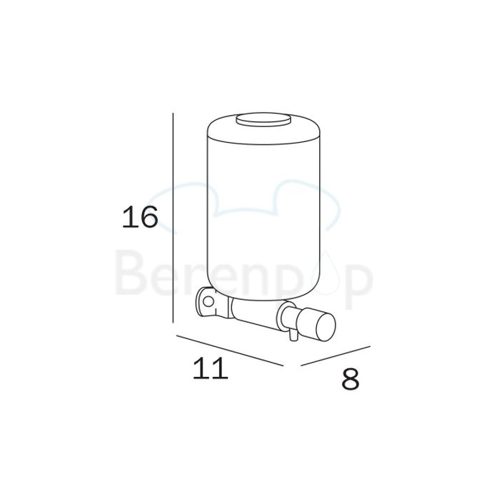 Inda Hotellerie A05670CR soap dispenser 0.5 liters chrome