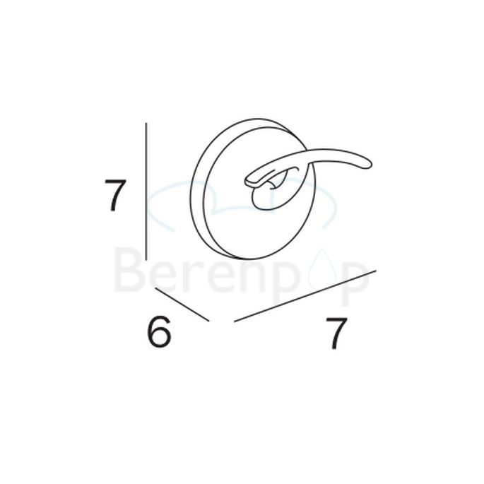 Inda Hotellerie - Colorella A23210CR Kleiderhaken chrom