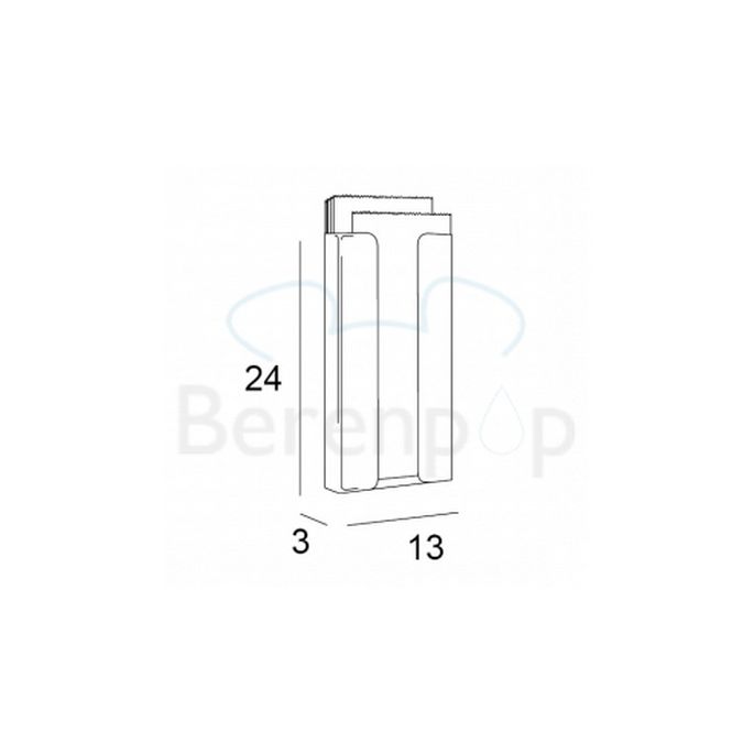 Inda Hotellerie AV0420AL dispenser for hygienic wipes stainless steel