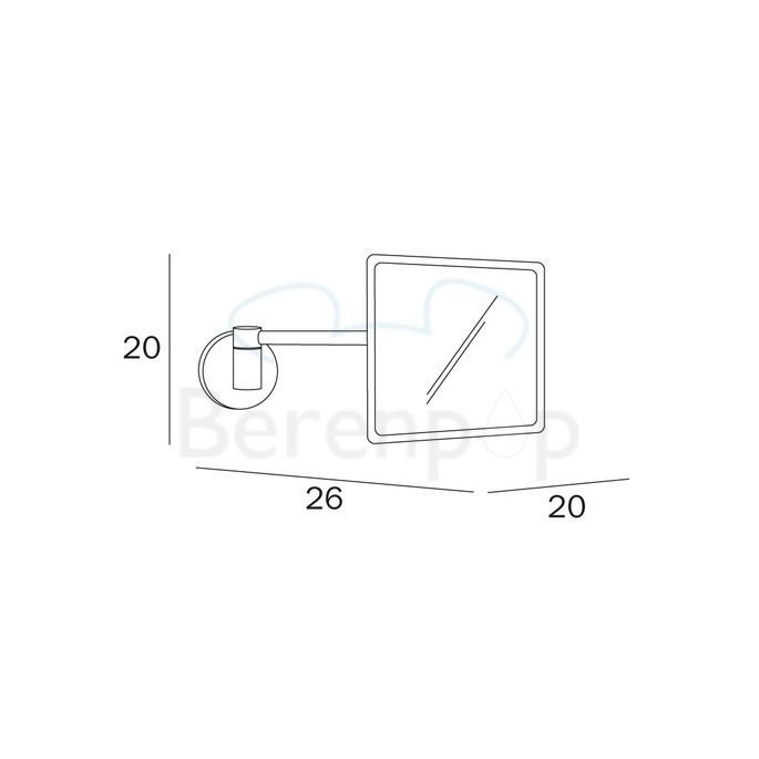 Inda Hotellerie AV058FCR shaving mirror wall chrome