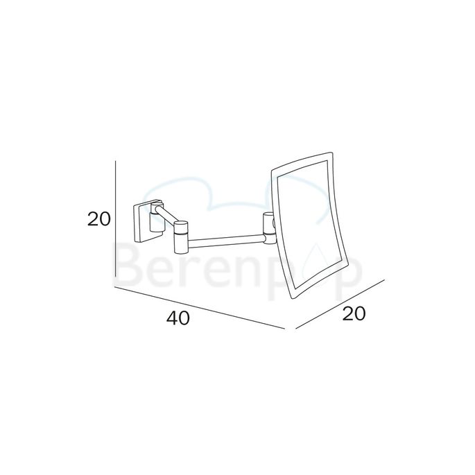 Inda Hotellerie AV058MCR shaving mirror wall chrome