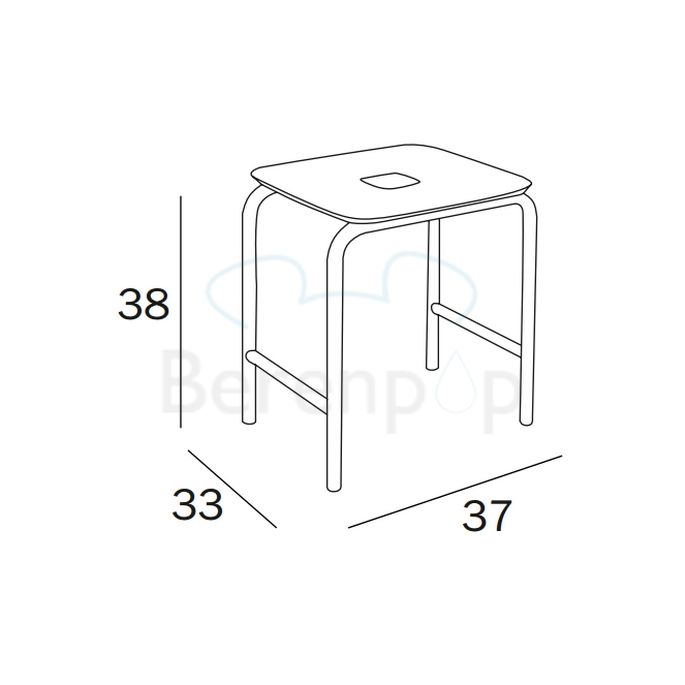 Inda Hotellerie AV375AWW Hocker mit Sitz weiß