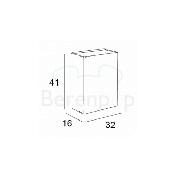 Inda Hotellerie AV401DAL waste bin for wall-mounted stainless steel