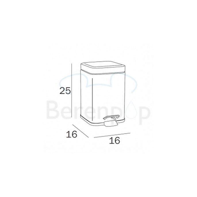 Inda Hotellerie AV402AAL pedal bucket stainless steel
