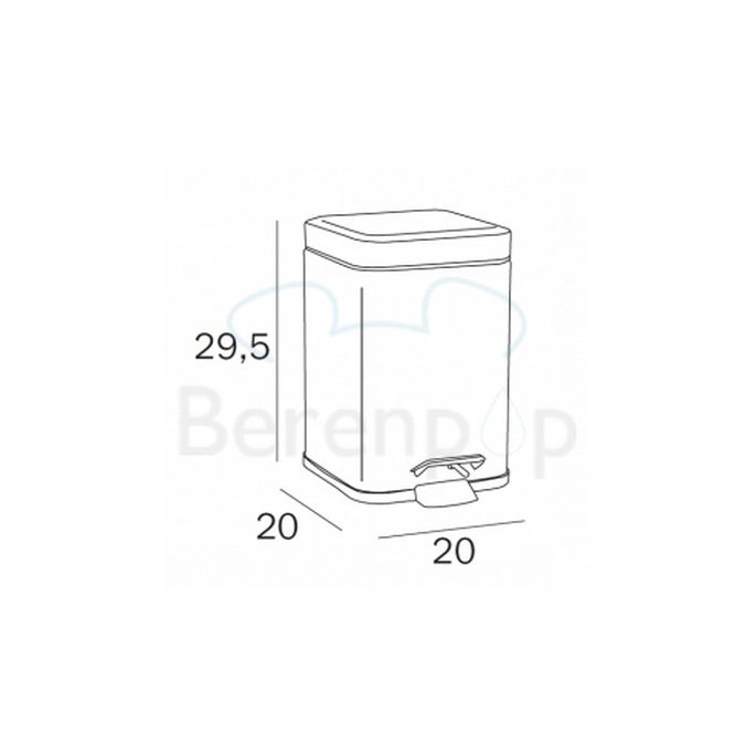 Inda Hotellerie AV402BAL pedal bin stainless steel