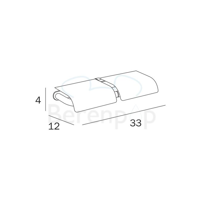 Inda Hotellerie - Ego AV426ECR doppelt Toilettenpapierhalter mit Deckel chrom