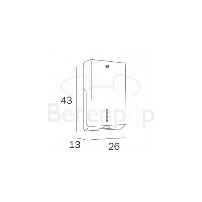 Inda Hotellerie AV4290AL dispenser paper wipes wall stainless steel
