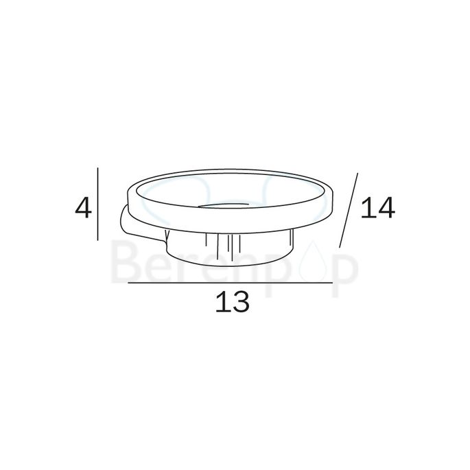 Inda Mito A20110CR21 soap holder satin glass/ chrome
