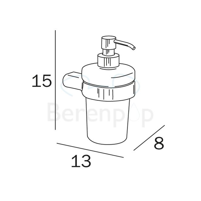 Inda Mito A20120CR21 Seifenspender satiniertes Glas/ Chrom
