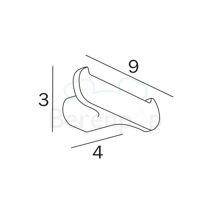 Inda Mito A2020BCR double clothes hook chrome