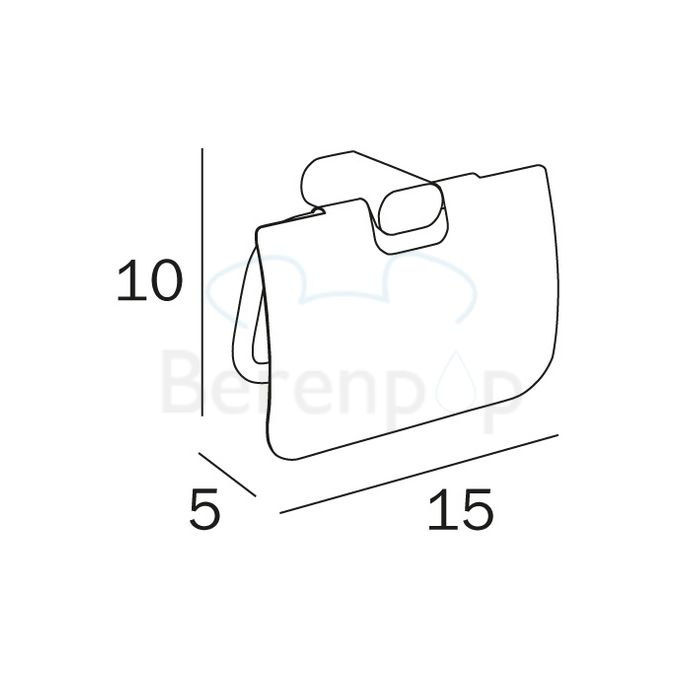 Inda Mito A20260CR Toilettenpapierhalter mit Ventil chrom