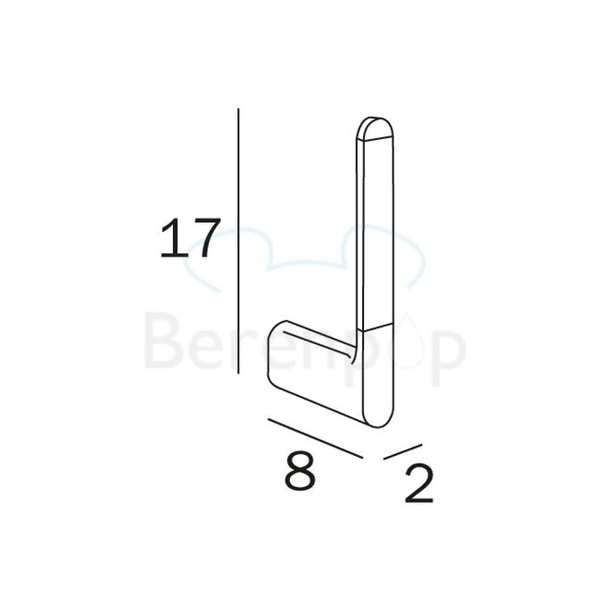 Inda Mito A2028ACR spare roll holder chrome
