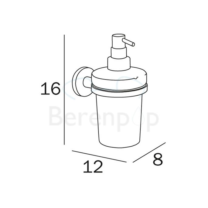 Inda Ein A24120CR03 Seifenspender transparentes Klarglas/ Chrom