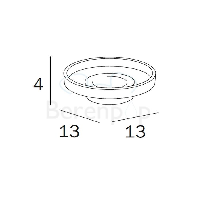 Inda R46110001 Seifenschale extra klar transparentes Glas
