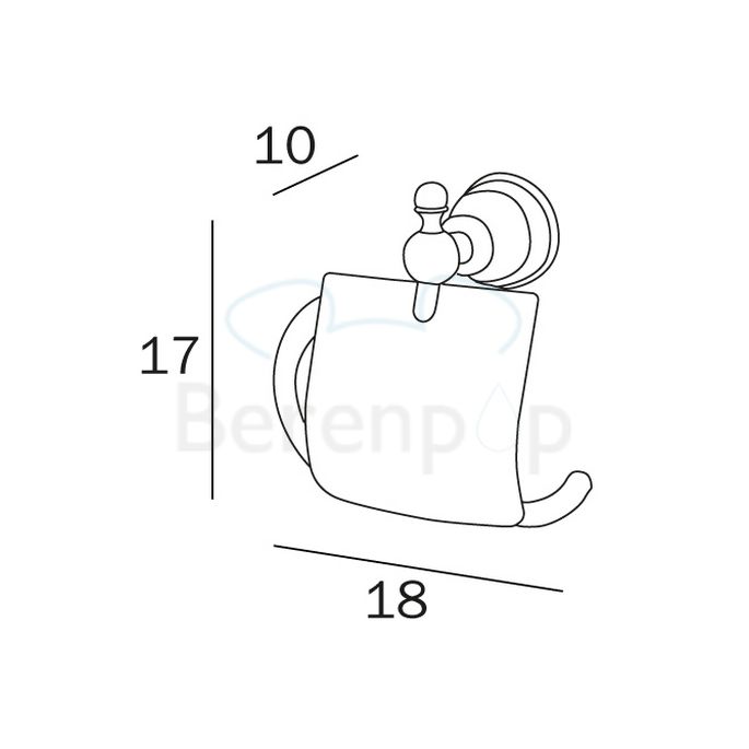 Inda Raffaella A3226ACR Toilettenpapierhalter mit Klappe Chrom