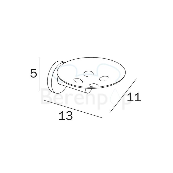 Inda Touch A4611MCR soap holder chrome