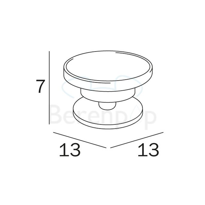 Inda Touch A4611ZCR21 zeephouder gesatineerd glas/ chroom