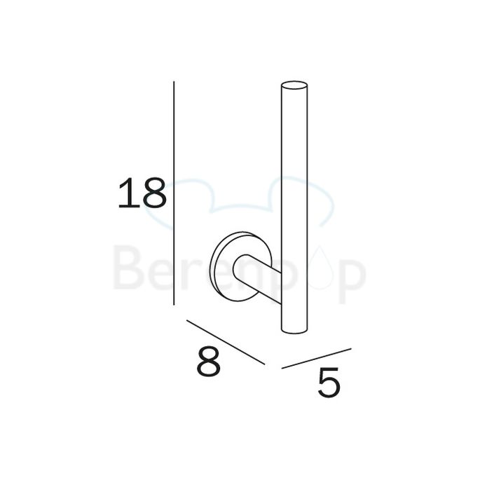 Inda Touch A46280CR spare toilet roll holder chrome