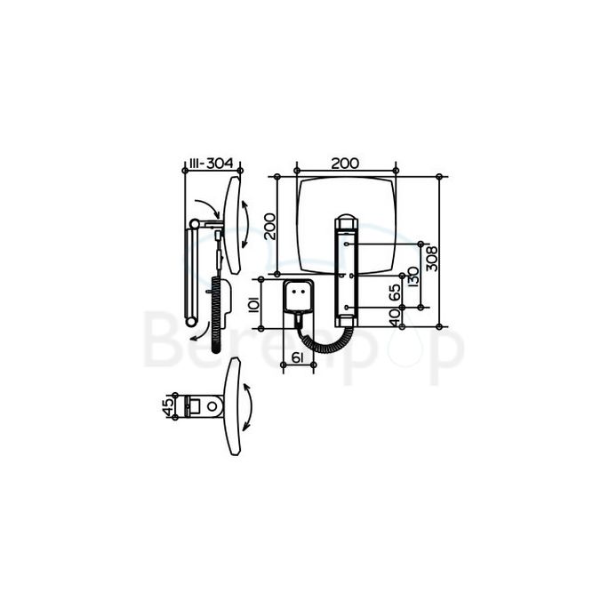 Keuco iLook_move 17613019001 cosmeticaspiegel 5x met verlichting (met stekker) chroom
