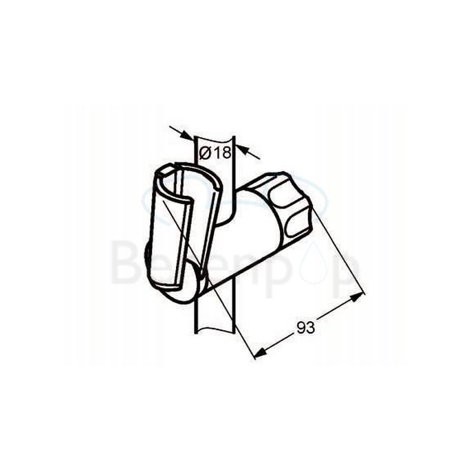 Kludi Logo 7133705-00 slide piece for slide bar chrome