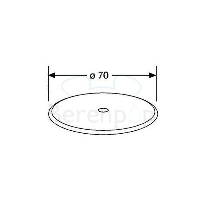 Kludi Tasso 50 7152005-00 cover plate for shower siphon ø70mm chrome