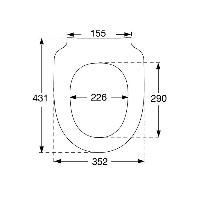 Pressalit 300+ 776000-DA9999 toilet seat with cover white