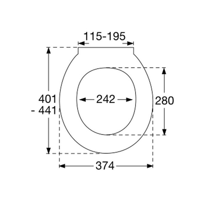 Pressalit 722 722000-D74999 toilet seat with cover white