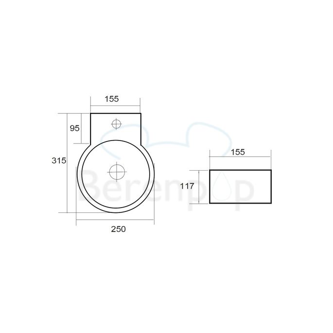 San4U 2509610 Sun fountain 15.5x30x11.5cm ceramic white