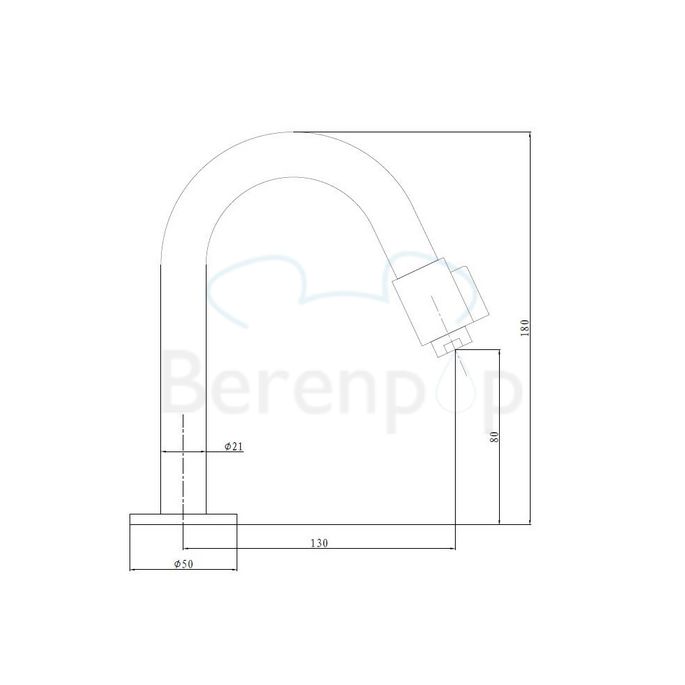 San4U 2515169 Rainbow fonteinkraan staand chroom