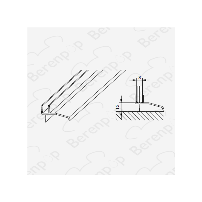 San4U Sealday SD013 drainage profile with flexible lip 200cm, 8mm