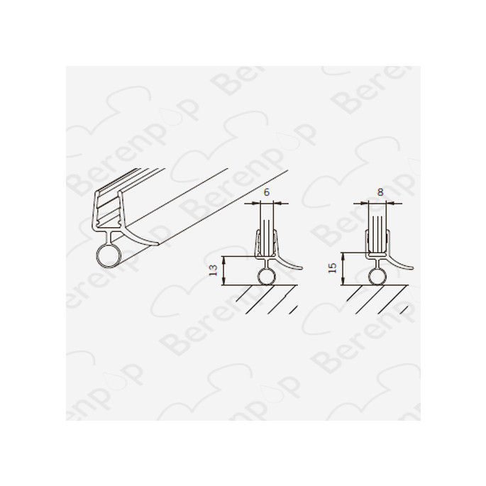San4U Sealday SD016 drainage profile 200cm, 6-8mm