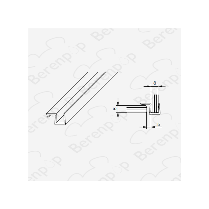 San4U Sealday SD029 stop profile 90 degrees, 200cm, 8mm