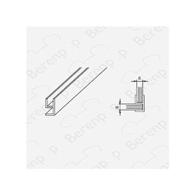 San4U Sealday SD041 corner joint profile 90 degrees, 200cm, 8mm