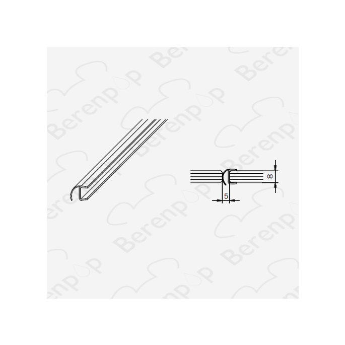 San4U Sealday SD064 center seal profile, 200cm, 8mm