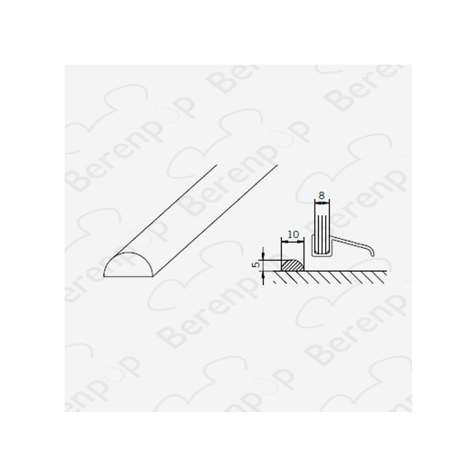 San4U Sealday SD069 sill profile 200cm, 5mm high, transparent