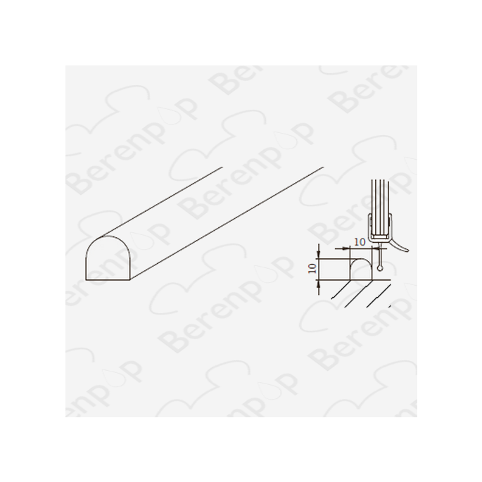 San4U Sealday SD070 sill profile 200cm, 10mm high, transparent