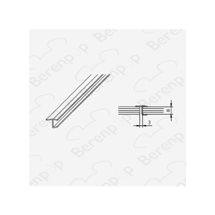 San4U Sealday SD075 h-profile small, 200cm, 8mm