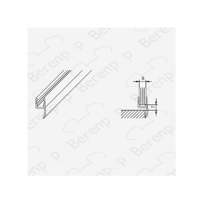 San4U Sealday SD077 lip seal profile, 200cm, 8mm *no longer available*
