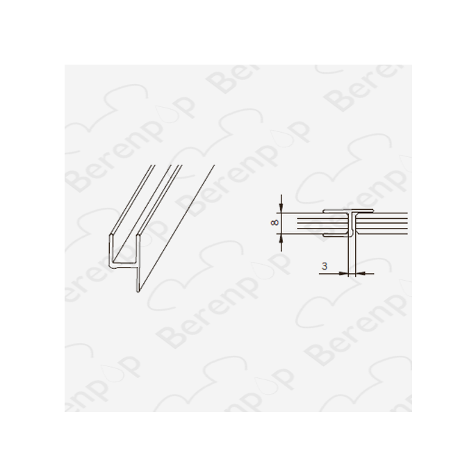 San4U Sealday SD094 h-profile 180 degrees, 200cm, 8mm *no longer available*