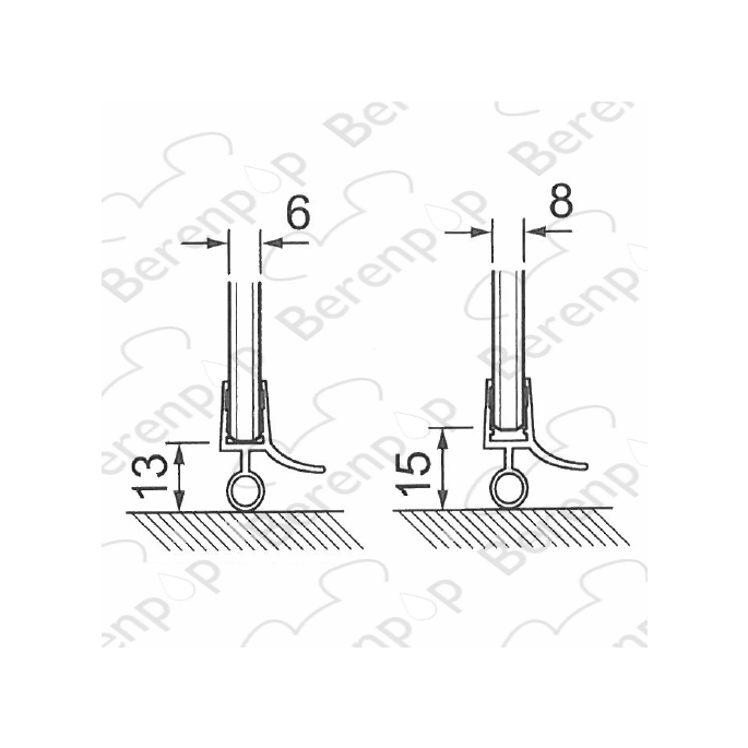 Villeroy en Boch Subway PGR60450440009 drainage profile, 200cm, 6 + 8mm